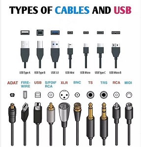 Types of cables and USB