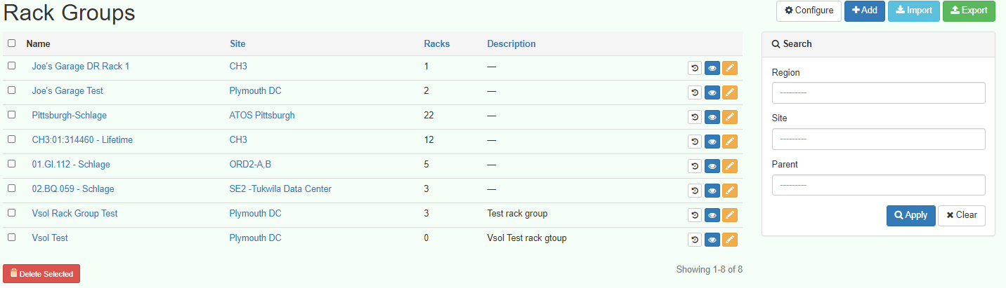 Rack roup Added
